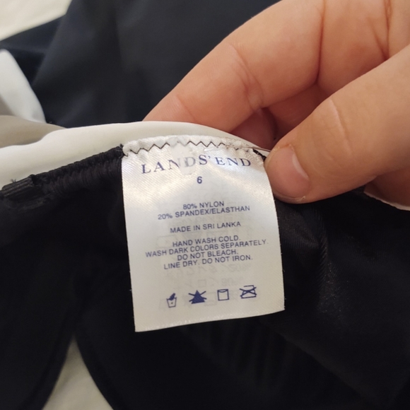 Land’s End Bandeau black one piece swimsuit - Picture 3 of 4